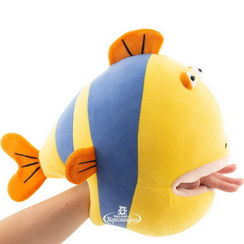 Мягкая игрушка-подушка Рыбка Морти 50 см с кармашком для рук, Ocean Collection Orange Toys