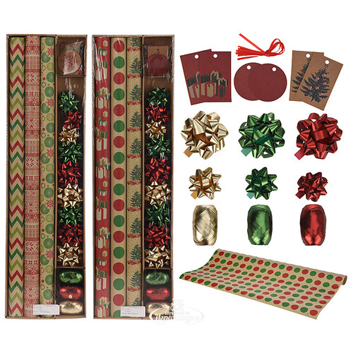 Набор для упаковки подарков "Новогодний", 30 предметов Koopman