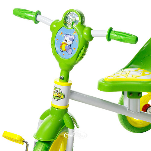 Велосипед трехколесный "Мультяшка - Мишка", зеленый Мультяшка