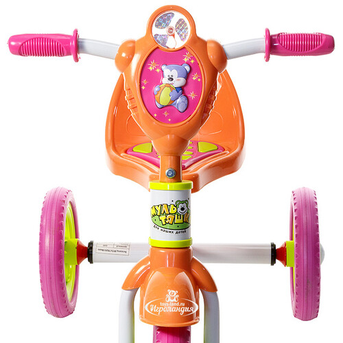 Велосипед трехколесный "Мультяшка - Мишка", оранжевый Мультяшка