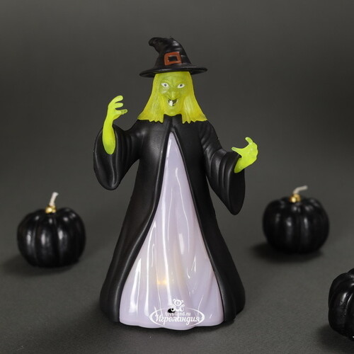 Светящаяся фигурка Хэллоуин - Ведьма, 14 см, со звуком, на батарейках Koopman
