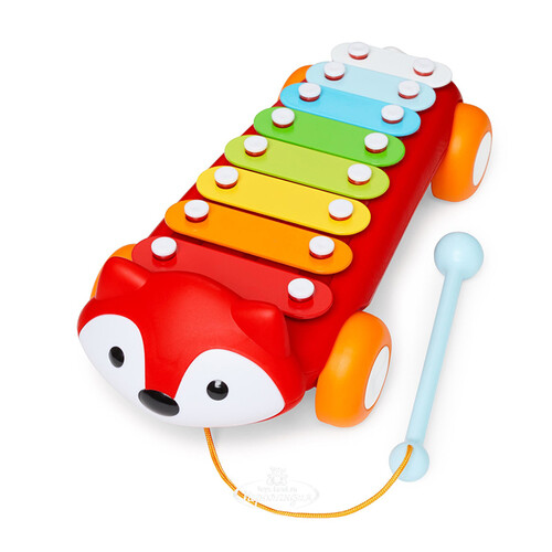 Музыкальная игрушка-каталка Ксилофон Лиса 39 см Skip Hop