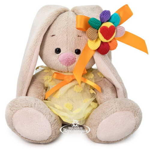 Мягкая игрушка Зайка Ми в платье с семицветиком 15 см коллекция Малыши Budi Basa