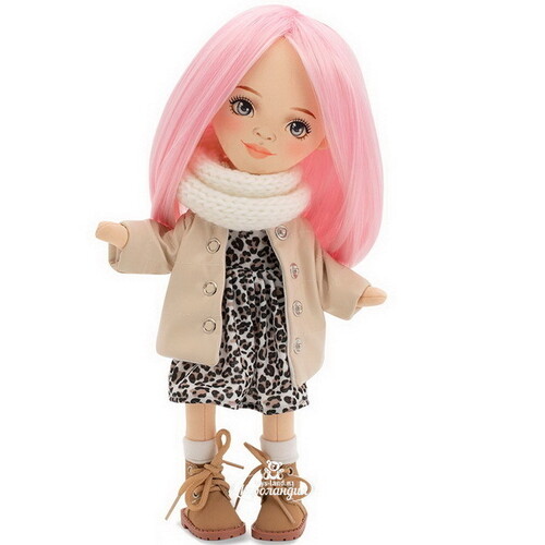 Мягкая кукла Sweet Sisters: Billie в кожаном пуховике 32 см, коллекция Европейская зима Orange Toys