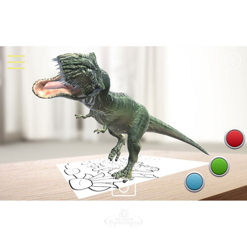 Оживающая раскраска - игра "Динозавры" Unibora