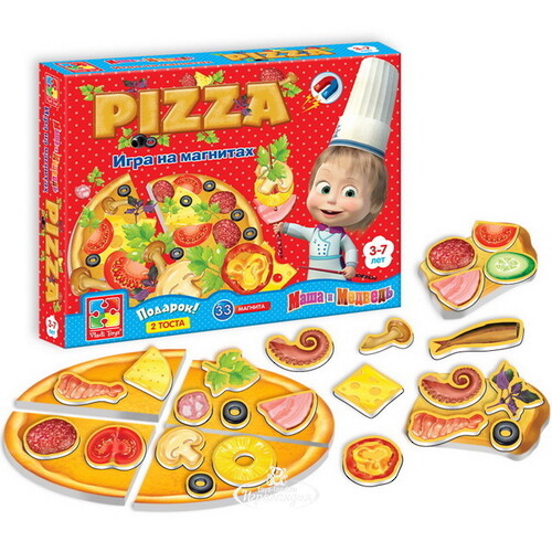 Развивающая магнитная игра Юный повар Маша - Пицца Vladi Toys
