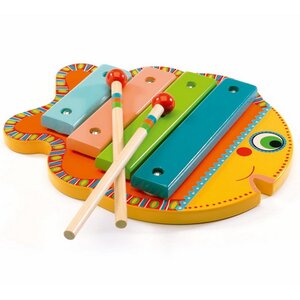 Музыкальная игрушка Ксилофон Рыбка 22 см дерево Djeco фото 1