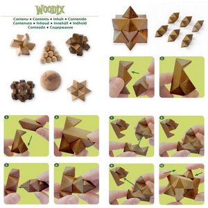 Набор деревянных головоломок Woodix 6 штук Djeco фото 4