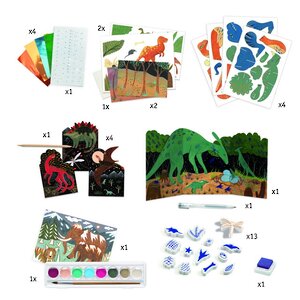 Детский набор для творчества Динозавр, раскрашивание красками Djeco фото 8