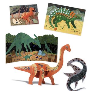 Детский набор для творчества Динозавр, раскрашивание красками Djeco фото 7