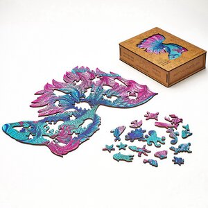 Деревянный пазл Волшебная рыбка 35*26 см, 197 элементов Active Puzzles фото 5