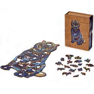 Деревянный пазл Дикий тигр 39*24 см разноцветный, 190 элементов Active Puzzles фото 5