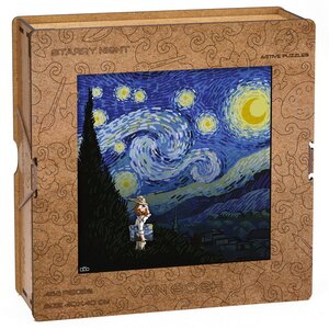 Деревянный пазл Винсент Ван Гог - Звездная ночь 40*40 см, 458 элементов Active Puzzles фото 2