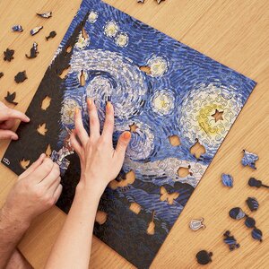 Деревянный пазл Винсент Ван Гог - Звездная ночь 40*40 см, 458 элементов Active Puzzles фото 1