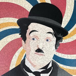 Деревянный пазл Чарли Чаплин 40*40 см, 465 элементов Active Puzzles фото 1
