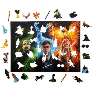 Деревянный пазл Гарри Поттер: Три волшебника 35*25 см, 200 элементов Active Puzzles фото 2