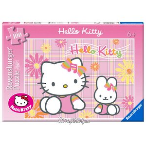 Пазл "Hello Kitty с зайкой", 100 эл. Ravensburger фото 1
