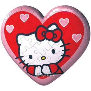 Пазл-сердце "Hello Kitty", 60 элементов Ravensburger фото 1