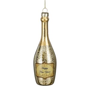 Стеклянная елочная игрушка Шампанское - Premier Cru 15 см, подвеска