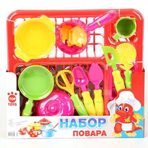 Набор посуды Повар с сушилкой 17 предметов Top Toys фото 1
