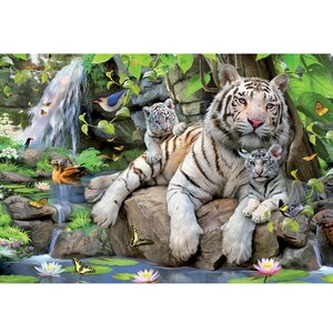 Пазл Белые Бенгальские тигры, 1000 элементов Educa фото 1