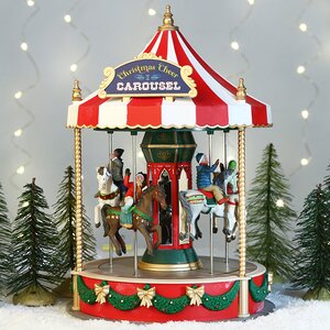 Композиция Рожденственская ярмарка - Карусель 26*16 см, музыка, движение, батарейки Lemax фото 1