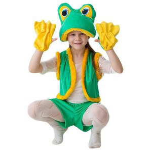 Карнавальный костюм Лягушка Квакушка, рост 122-134 см Бока С фото 1