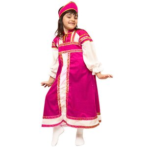 Карнавальный костюм Аленушка, розовый, рост 122-134 см Бока С фото 1