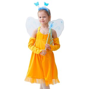 Карнавальный костюм Сказочная фея в желтом, рост 122-134 см Бока С фото 1