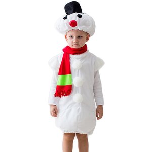 Карнавальный костюм Снеговик, рост 104-116 см Бока С фото 1