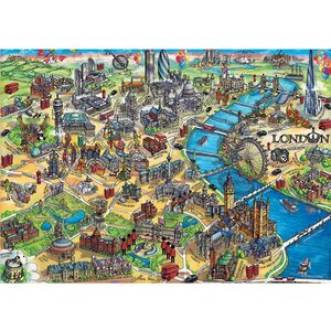 Пазл Карта Лондона, 500 элементов Educa фото 1