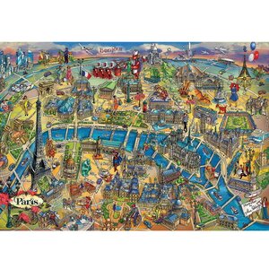 Пазл Карта Парижа, 500 элементов Educa фото 1
