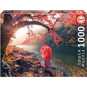 Пазл Восход солнца на реке Кацура - Япония, 1000 элементов Educa фото 2