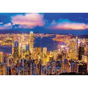 Светящийся пазл Гонконг - небоскрёбы, 1000 элементов