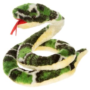 Мягкая игрушка Змея Глафира зеленая с белым 150 см Бока С фото 1