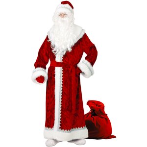 Карнавальный костюм для взрослых Дед Мороз велюровый, 54-56 размер Батик фото 1