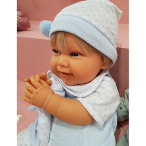 Кукла-младенец Мартин в голубом 52 см говорящая Antonio Juan Munecas фото 3