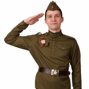 Взрослая военная форма Солдат, 48 размер Батик фото 1