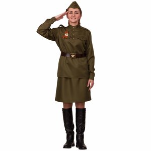 Взрослая военная форма Солдатка, 48 размер Батик фото 1