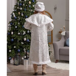 Взрослый новогодний костюм Снегурочка Царская, 44-48 размер Бока С фото 3