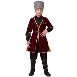 Карнавальный костюм Кавказский мальчик, рост 116 см, бордовый Батик фото 1