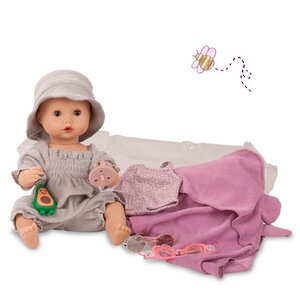 Кукла-младенец Анжу 33 см, с аксессуарами, закрывает глаза Gotz фото 1