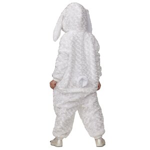 Карнавальный костюм - кигуруми Зайчик белый, рост 116 см Батик фото 4