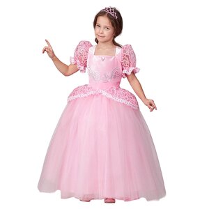 Карнавальный костюм Принцесса Золушка в розовом платье, рост 110 см Батик фото 1