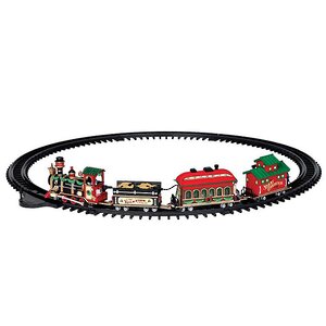 Железная дорога Lemax Рождественский экспресс, 9*113*67 см, музыка, движение, батарейки, уцененная