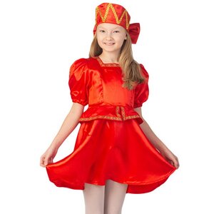Карнавальный костюм Плясовой Кадриль красный, рост 104-116 см Бока С фото 1
