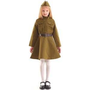 Детская военная форма Солдаточка в платье, рост 104-116 см Бока С фото 1