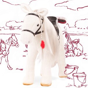 Лошадь для куклы Gotz 45-50 см, с расчёской и аксессуарами Gotz фото 1
