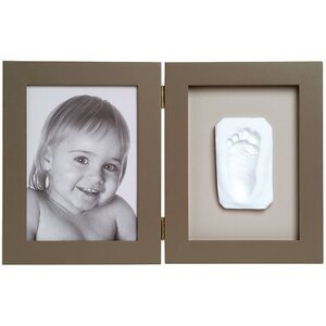 Рамочка двойная с отпечатком Классика, серая, 33*21 см Baby Art фото 1
