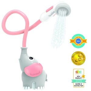 Игрушка для ванной - душ Слоненок, серая с розовым, на батарейках Yookidoo фото 9